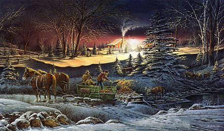 christmas oil paintings and
